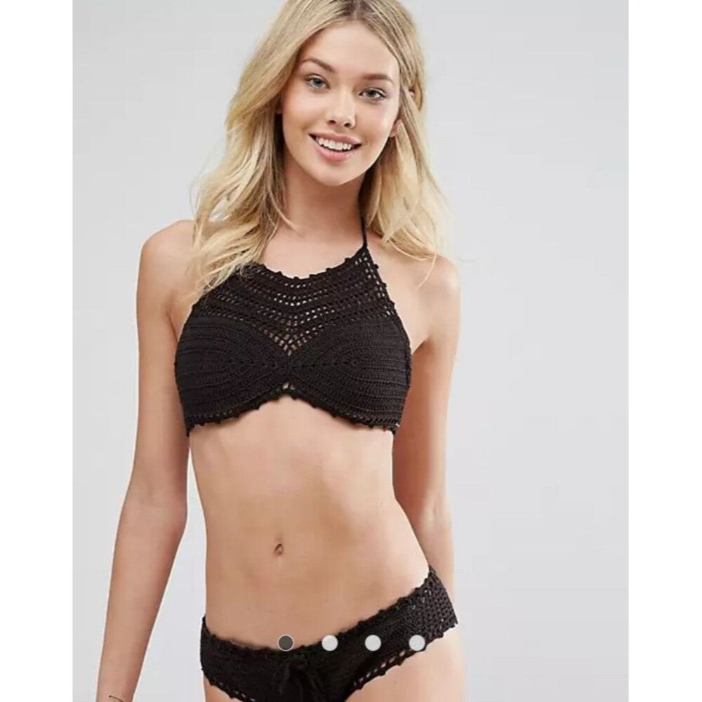 Bikini Lab Handmade Crochet High Neck Bikini size medium